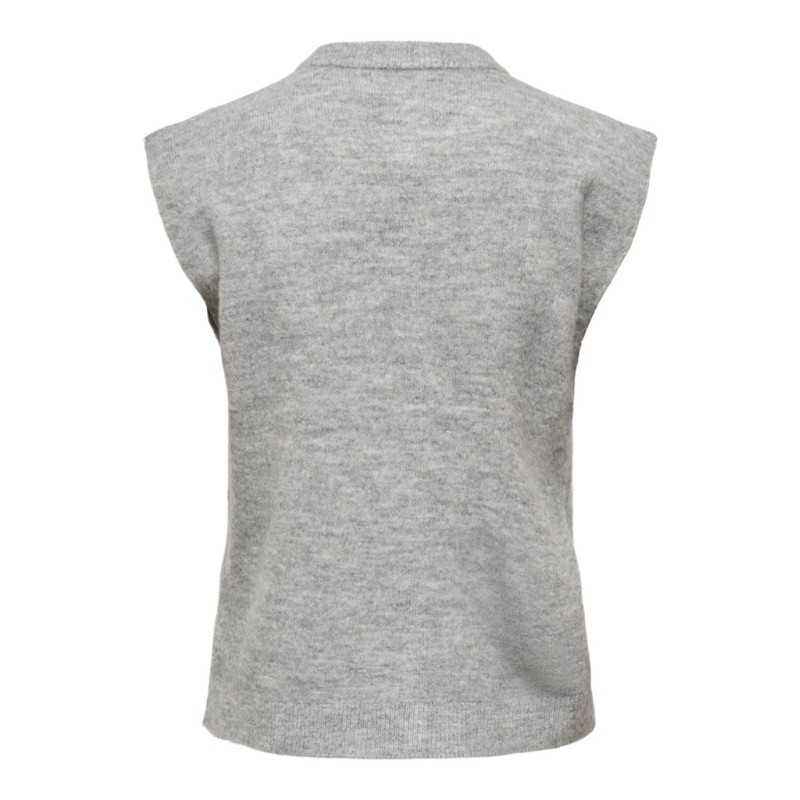 ONLY Simoni strikvest - Medium Grey Melange