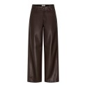ONLY Neli faux leather barrel bukser - Chocolate Torte