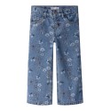 NAME IT MINI Rose wide jeans - Medium Blue Denim / FLOWER