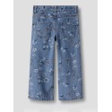 NAME IT MINI Rose wide jeans - Medium Blue Denim / FLOWER