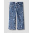 NAME IT MINI Rose wide jeans - Medium Blue Denim / FLOWER