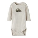NAME IT BABY Olander langærmet body - Peyote Melange