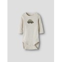 NAME IT BABY Olander langærmet body - Peyote Melange