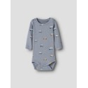 NAME IT BABY Ottoman langærmet body - Tradewinds