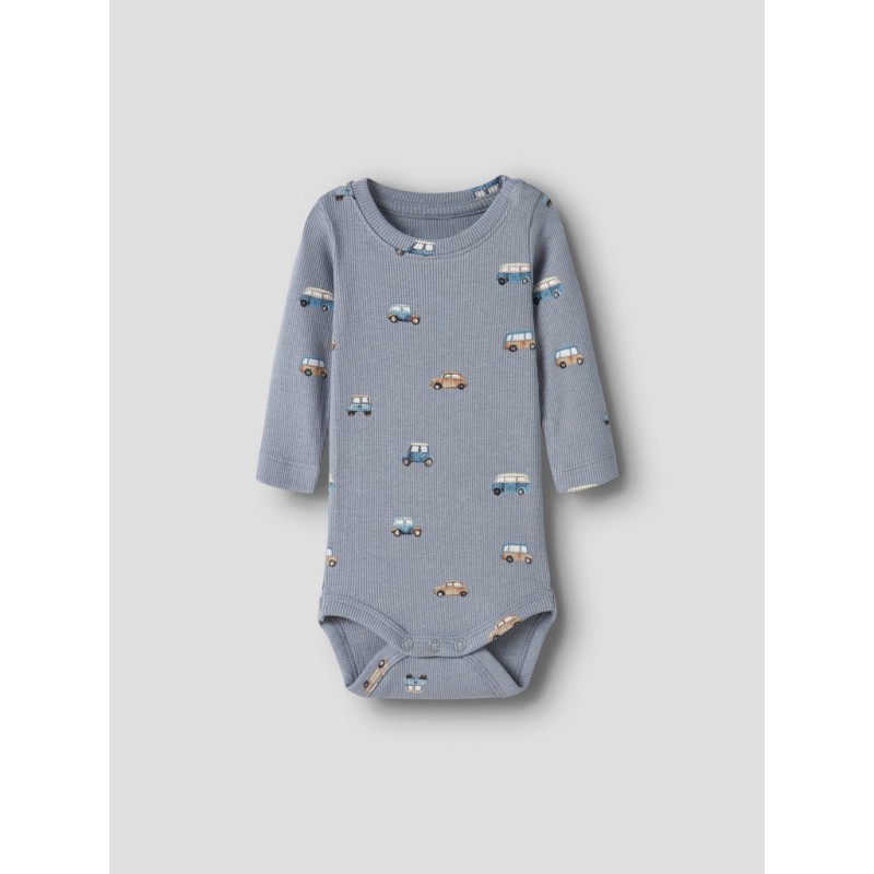 NAME IT BABY Ottoman langærmet body - Tradewinds