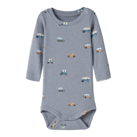 NAME IT BABY Ottoman langærmet body - Tradewinds