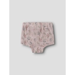 NAME IT MINI Wang uld underbukser - Violet Ice / FLOWERS / LEAFS