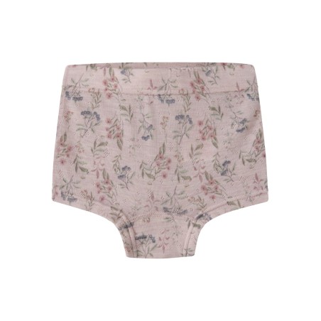 NAME IT MINI Wang uld underbukser - Violet Ice / FLOWERS / LEAFS