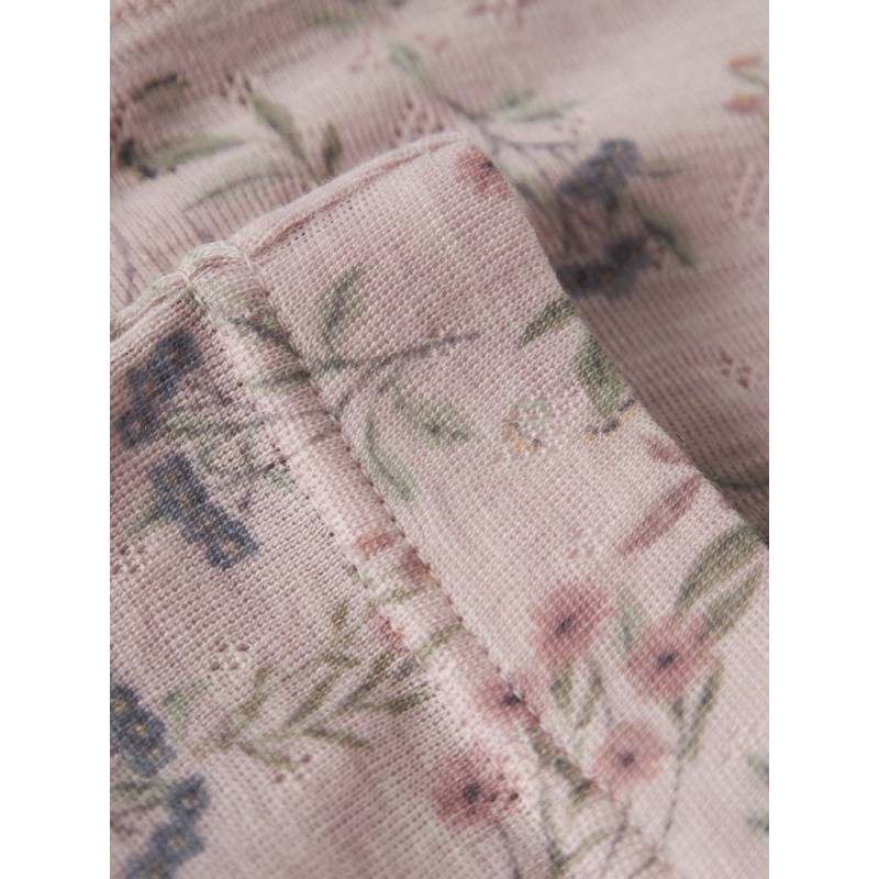 NAME IT MINI Wang uld underbukser - Violet Ice / FLOWERS / LEAFS