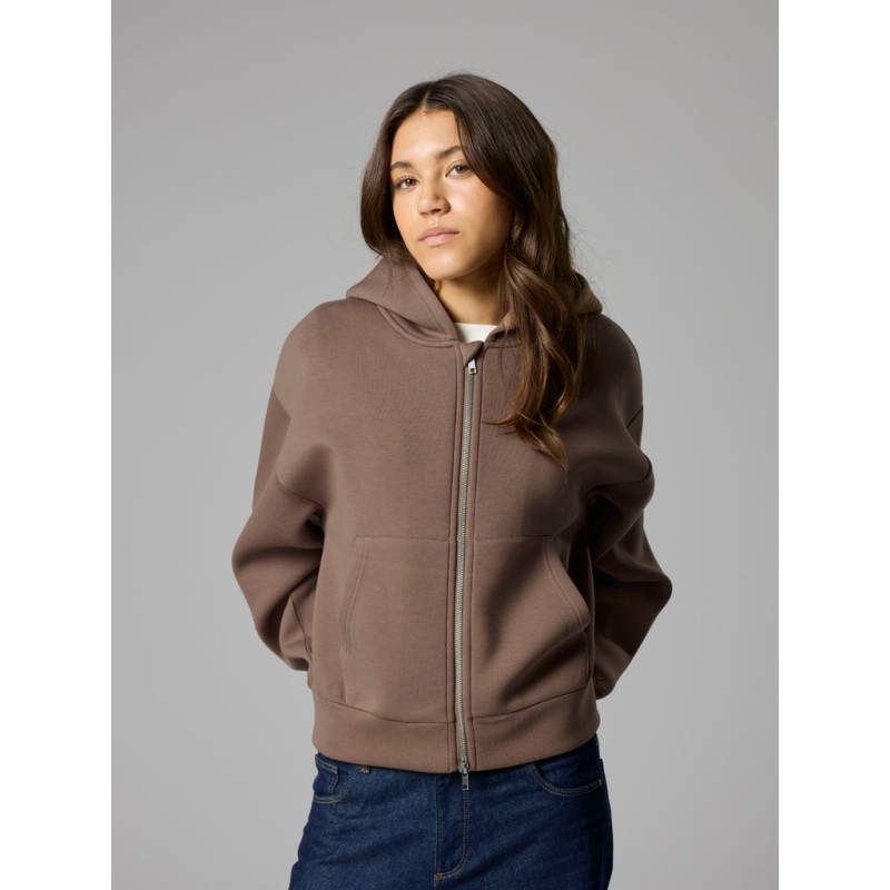 LMTD Halfa langærmet kort scuba cardigan - Pine Bark