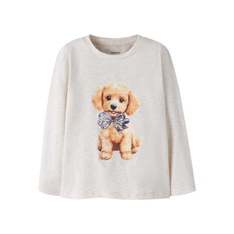 NAME IT MINI Nisso langærmet bluse - Peyote Melange