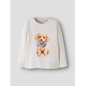 NAME IT MINI Nisso langærmet bluse - Peyote Melange