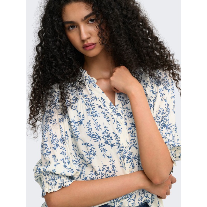 ONLY Raya bluse - Jet Stream / AMY FLOWER