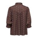 ONLY Raya bluse - Deep Mahogany / DOTS
