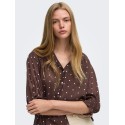 ONLY Raya bluse - Deep Mahogany / DOTS