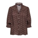 ONLY Raya bluse - Deep Mahogany / DOTS