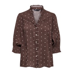 ONLY Raya bluse - Deep Mahogany / DOTS