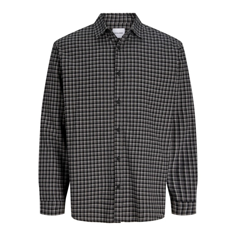 JACK & JONES Carter check langærmet skjorte - Black