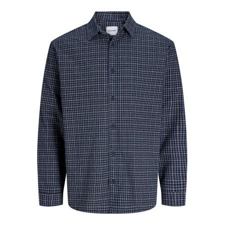 JACK & JONES Carter check langærmet skjorte - Navy Blazer