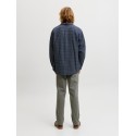 JACK & JONES Carter check langærmet skjorte - Navy Blazer