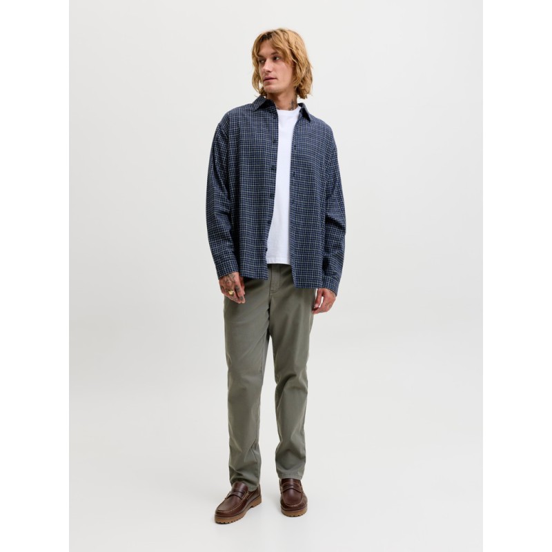 JACK & JONES Carter check langærmet skjorte - Navy Blazer