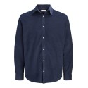 JACK & JONES PLUS Field langærmet skjorte - Navy Blazer