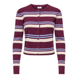 JDY Emmie langærmet strikcardigan - Windsor Wine