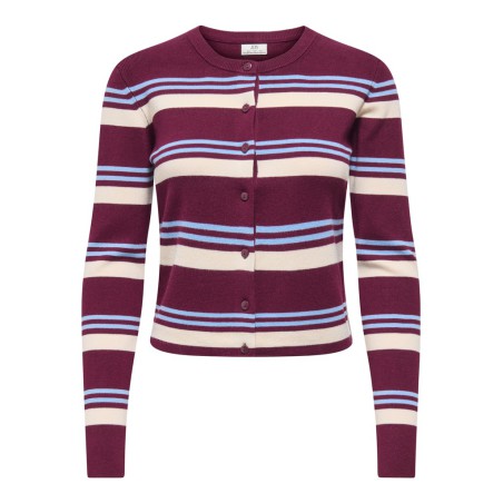 JDY Emmie langærmet strikcardigan - Windsor Wine