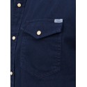 JACK & JONES Sheridan langærmet skjorte - Dark Navy / SLIM