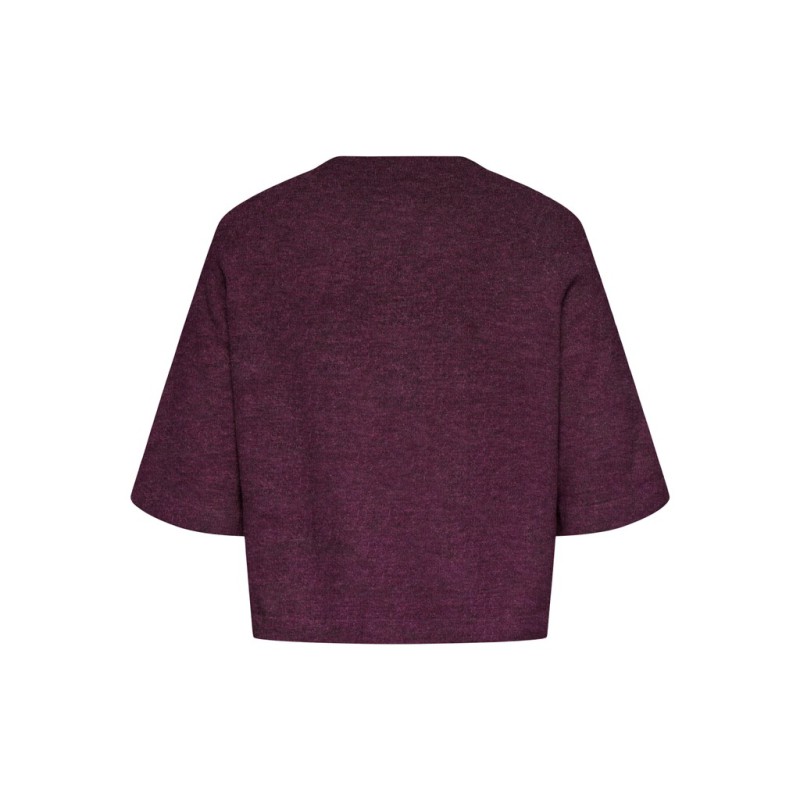 ONLY CARMAKOMA Simoni 3/4 strik pullover - Mauve Wine / MELANGE