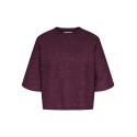 ONLY CARMAKOMA Simoni 3/4 strik pullover - Mauve Wine / MELANGE