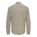 ONLY & SONS Gudmund langærmet skjorte - Chinchilla / BLUE NIGHTS