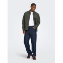 ONLY & SONS Will zip overshirt - Beluga