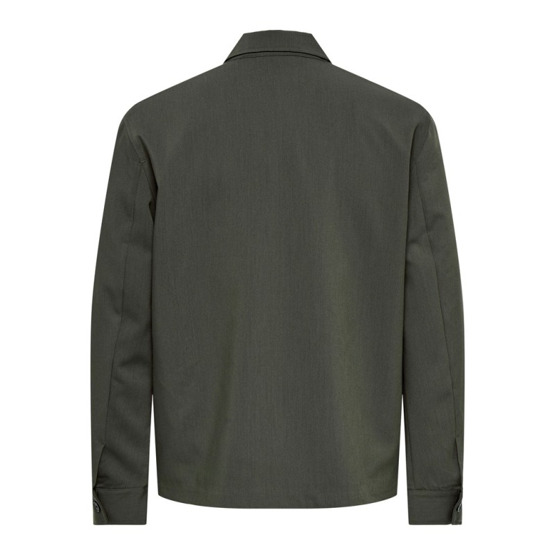 ONLY & SONS Will zip overshirt - Beluga
