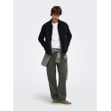 ONLY & SONS Will zip overshirt - Jet Black