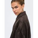 ONLY Moon-Stina faux læder bomber Jakke - Chocolate Torte