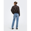 ONLY Moon-Stina faux læder bomber Jakke - Chocolate Torte