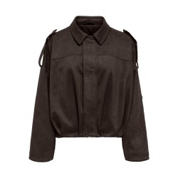 ONLY Moon-Stina faux Ruskind bomber Jakke - Chocolate Torte