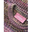 JJXX Simone striktrøje - Cabernet Stripes / MULTI SPACE DYE
