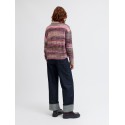 JJXX Simone striktrøje - Cabernet Stripes / MULTI SPACE DYE