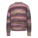 JJXX Simone striktrøje - Cabernet Stripes / MULTI SPACE DYE