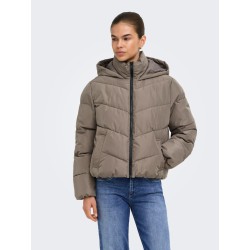 ONLY Clair puffer jakke - Walnut