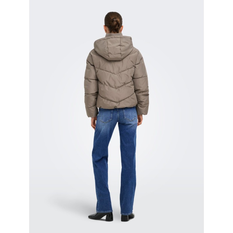ONLY Clair puffer jakke - Walnut