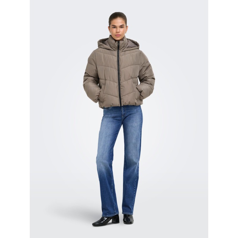 ONLY Clair puffer jakke - Walnut
