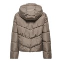 ONLY Clair puffer jakke - Walnut