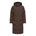 ONLY Maggi lang puffer jakke - Chocolate Brown