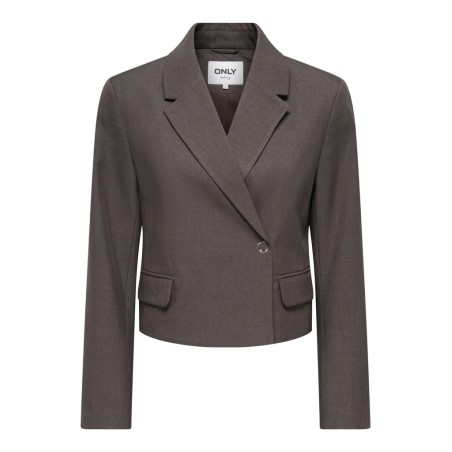 ONLY Linda langærmet blazer - Chocolate Torte / MELANGE
