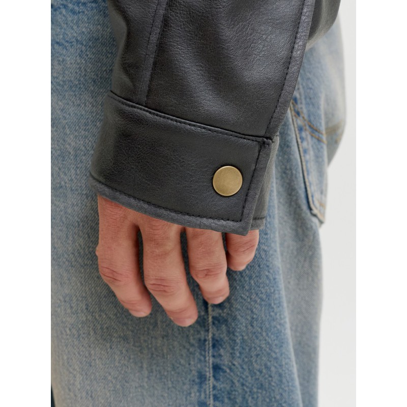 JACK & JONES Marlon PU jakke - Black