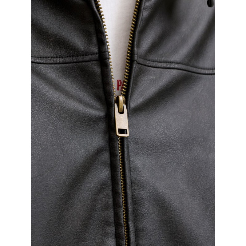JACK & JONES Marlon PU jakke - Black