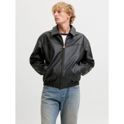 JACK & JONES Marlon PU jakke - Black